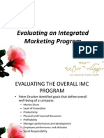 18 Evaluating An Integrated Marketing Program