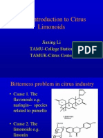 Brief Introduction To Citrus Limonoids: Jiaxing Li TAMU-College Station TAMUK-Citrus Center