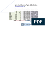 Multicomponent Flash Calculation Equilibrium