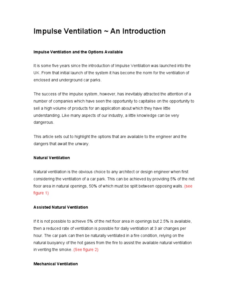 Impulse Ventilation An Introduction | PDF | Ventilation (Architecture ...