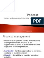 Podcast Scope of Fin Mgt