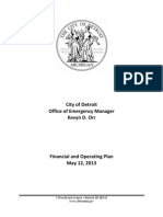 City of Detroit (MI) Emergency Financial Operational Plan (May, 2013)