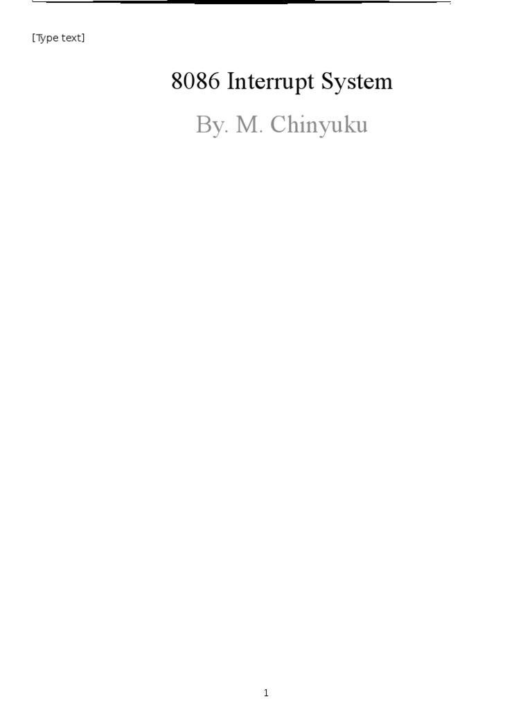 8086 Interrupt Handling Overview | PDF | Subroutine | Instruction Set