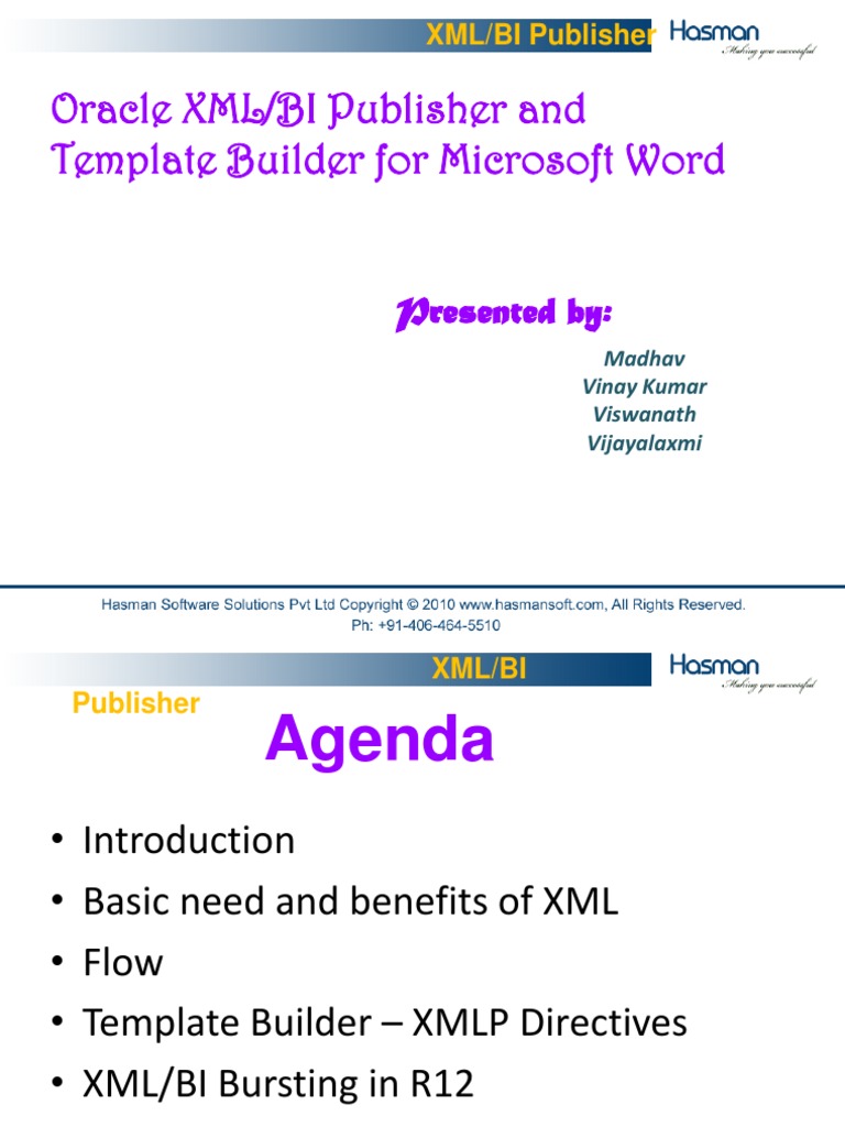 Oracle XML/BI Publisher Overview | PDF | File Format | Computer Data