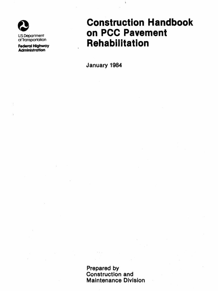 PCC Pavement Construction Handbook | PDF | Road Surface | Concrete