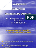 Managementul calitatii