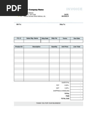 Free Invoice Template