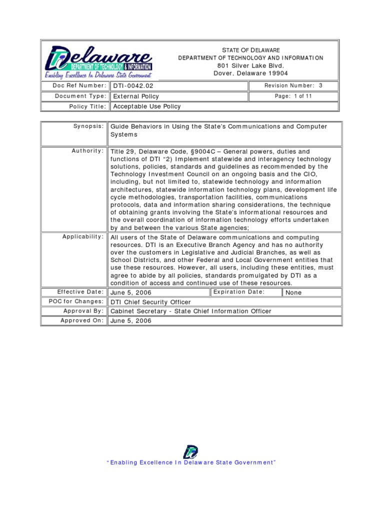 Acceptable Use Policy For Communications | PDF | Computer Virus ...