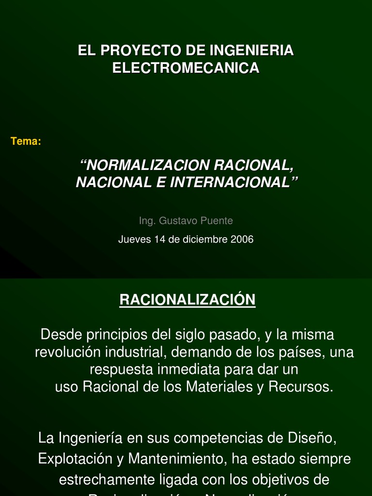 A Racionalización y Normalizacion PDF Comisión Electrotécnica