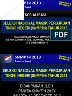 Materi Sosialisasi SNMPTN-2013