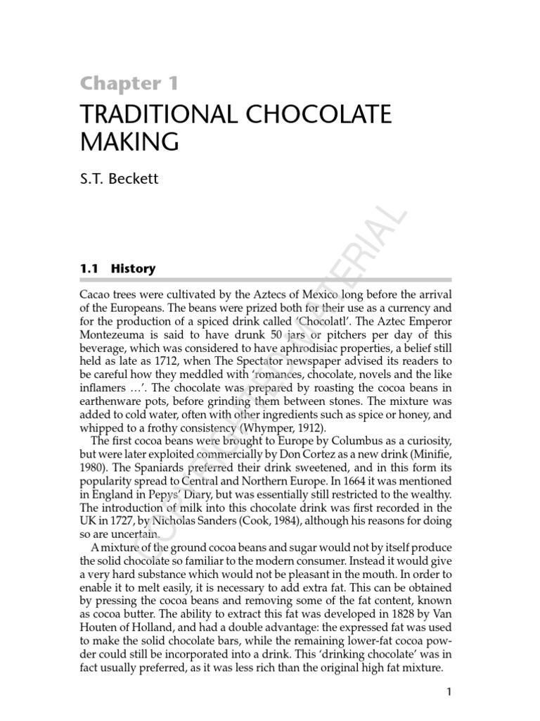 Traditional Chocolate Making: S.T. Beckett | PDF | Chocolate | Mill ...