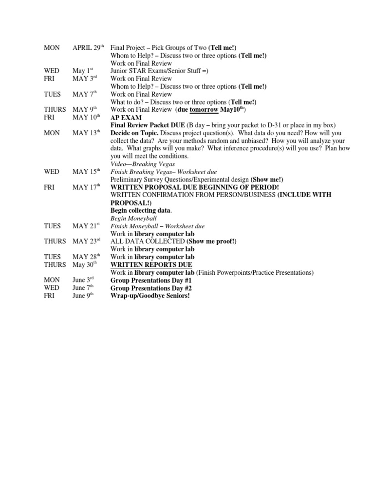 Schedules | PDF