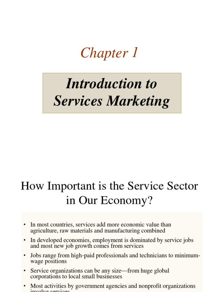 Introduction To Services Marketing | PDF | Marketing Communications ...