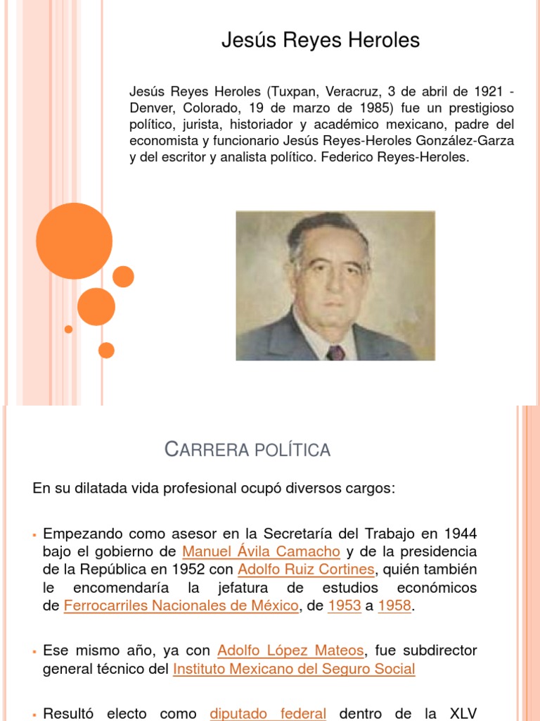 Biografía de Jesús Reyes Heroles | PDF | Partido Revolucionario ...