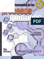 Libro. Principios Elementales Del Los Procesos Quimicos. Felder