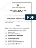 Decreto 4222 Del 23-11-06 Estructura Organica PONAL