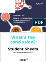 Skill Up Lesson What S The Conclusion Student Sheets