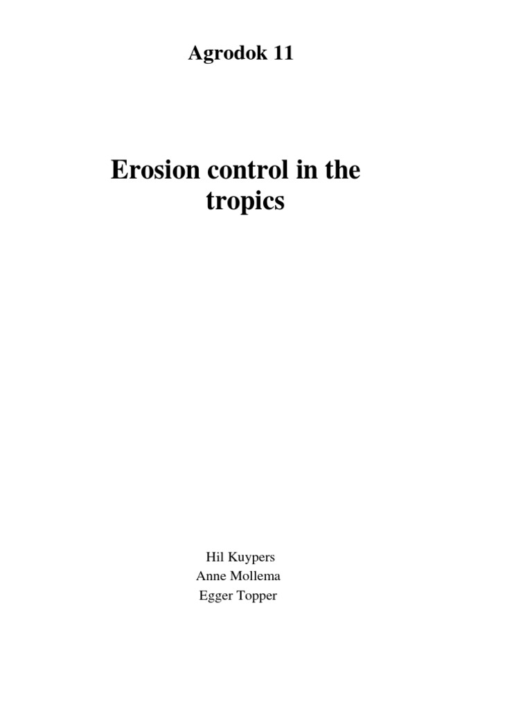 Agronomic Methods of Erosion Control | PDF | Surface Runoff | Soil