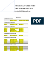 Catalogo de Partidos en DVD 2013
