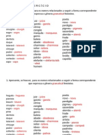 Correção Exercício Gênero Nomes