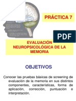 Evaluacion Neuropsicologica de La Memoria