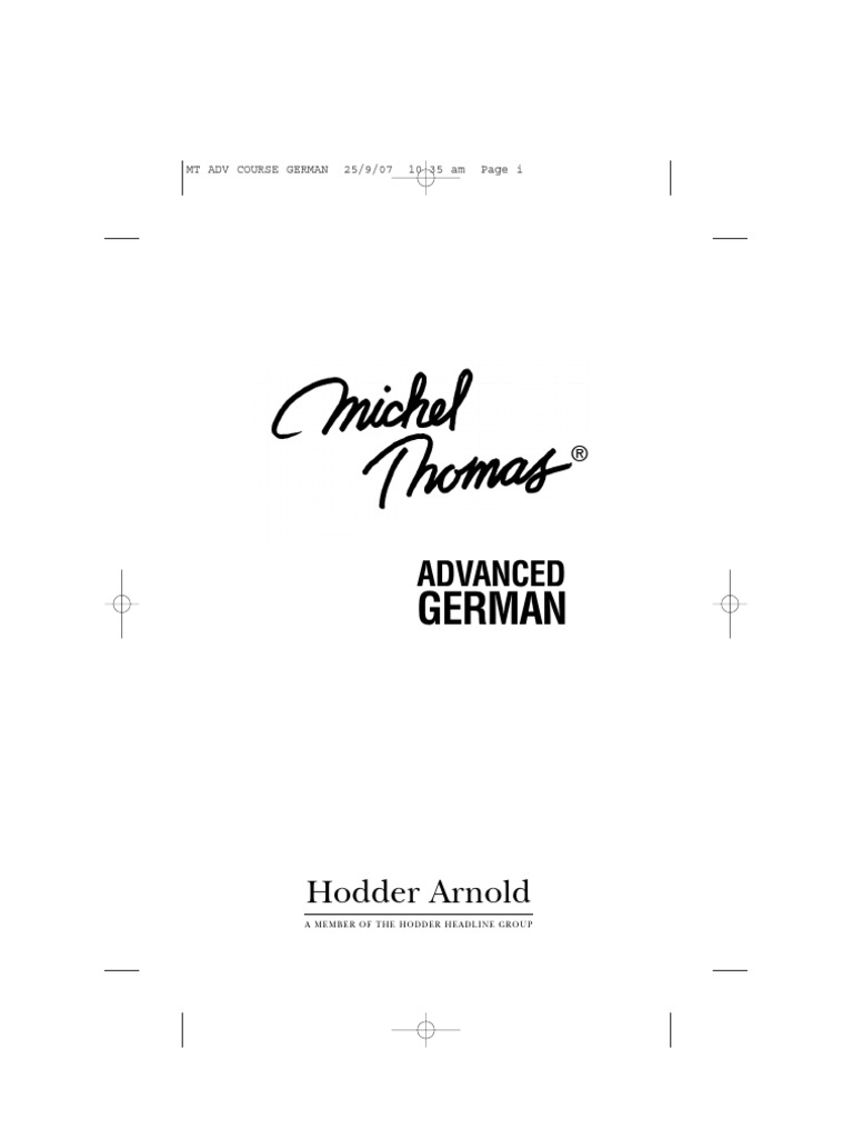 MT German Advanced Course | PDF | Linguistics | Learning