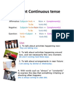 Present Continuous Tense Poster