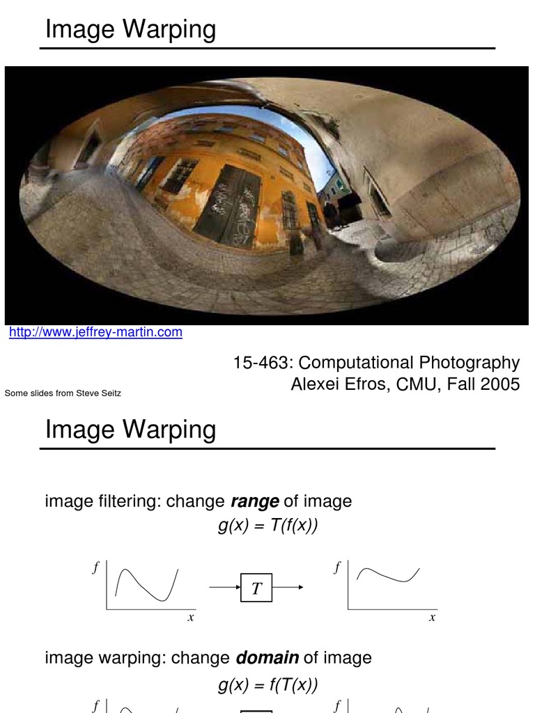 Image Warping: 15-463: Computational Photography Alexei Efros, CMU ...