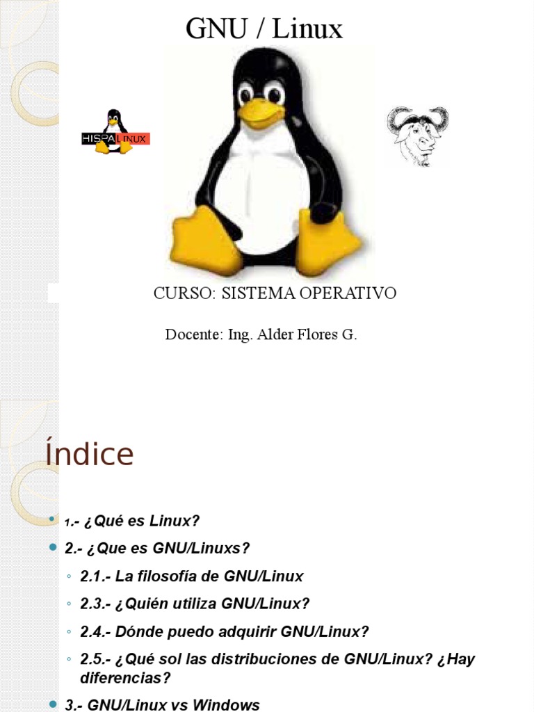 Introducción a GNU/Linux y su Filosofía | PDF | Distribución de Linux ...