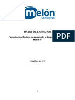 Bases Administrativas Licitación Ampliación Bodega Envasado y Despachos A Granel