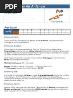 Trainingsplan Fitness 1