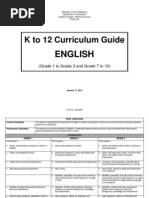 K to 12 English Curriculum Guide for Grades 1-3 and Grades 7-10