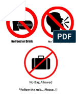 No Bag Allowed: Follow The Rule .Please..!!