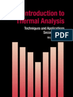 Introduction To Thermal Analysis Michael e Brown