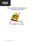 Exeter Math Club Contest 2013