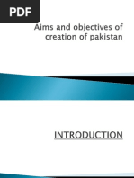 Aims and Objectives of Creation of Pakistan