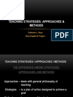 Teaching Strategies, Approaches, and Methods