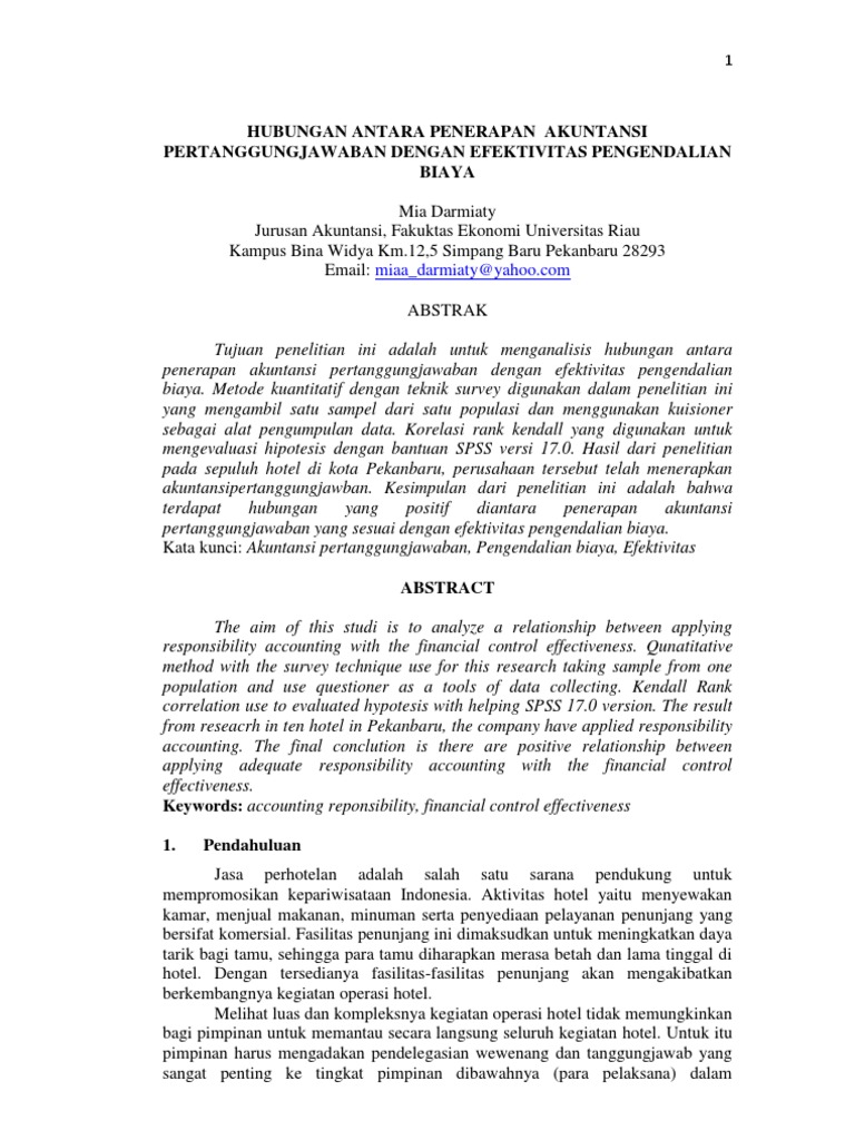 Jurnal Akuntansi Pertanggungjawaban
