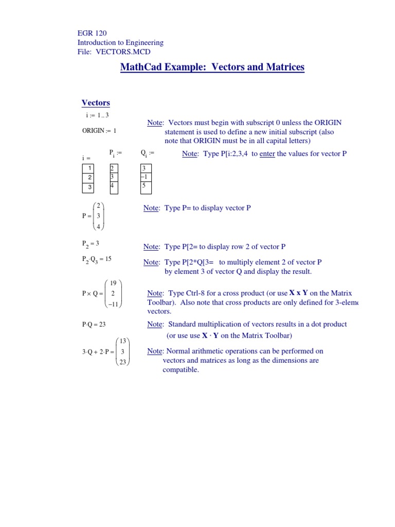 Cross Product and Matrix Operations | PDF