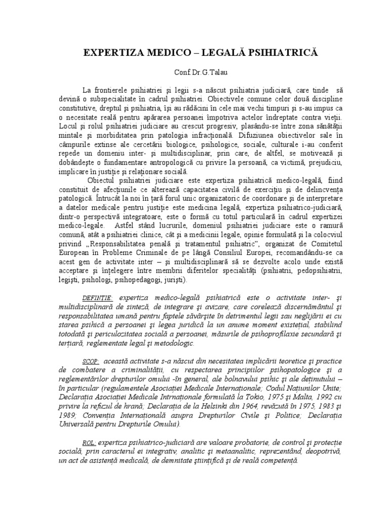 Expertiza Medico Legala Psihiatrica