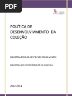 POLÍTICA DE DESENVOLVIMENTO DA COLEÇÃO