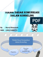 Teknik Dasar Komunikasi Dalam Konseling