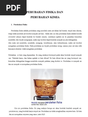 Perubahan Fisika Dan Perubahan Kimia