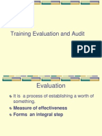 Training Evaluation and Audit