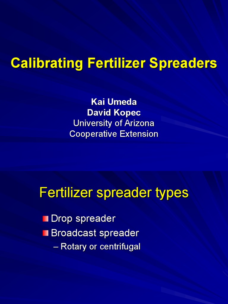 Calibrating Fertilizer Spreaders PDF Calibration Road Surface