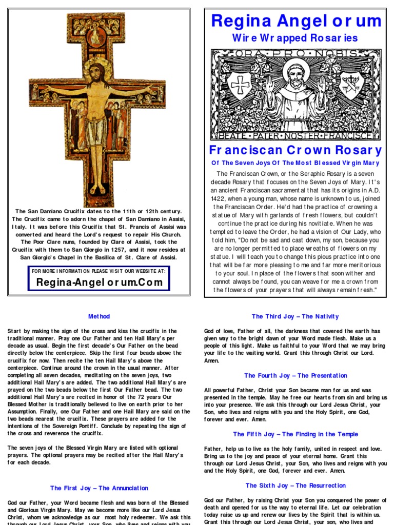 Franciscan Crown Rosary | Lord's Prayer | Mary, Mother Of Jesus