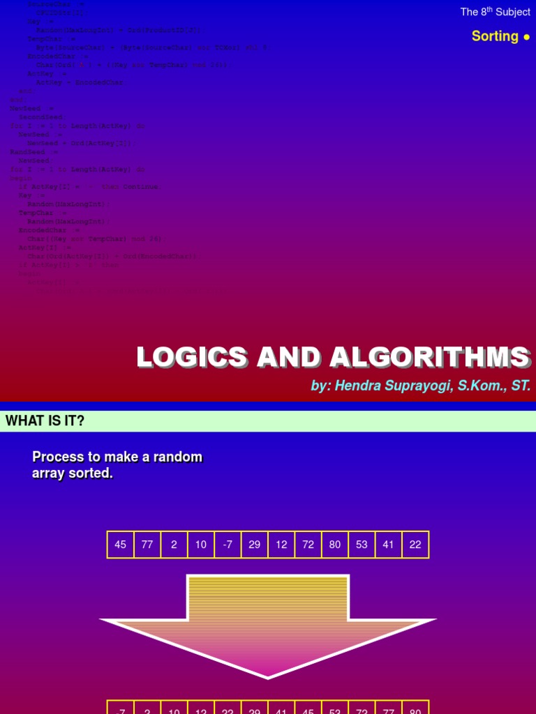 Logika Dan Algoritma, Pertemuan 8 | PDF | Discrete Mathematics | Algorithms
