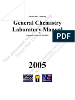 General Chemistry Laboratory Manual: Dakota State University