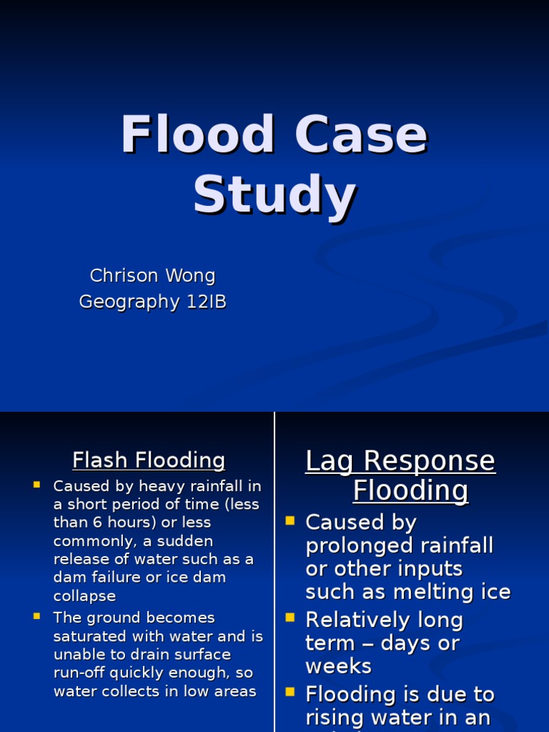 before the flood case study