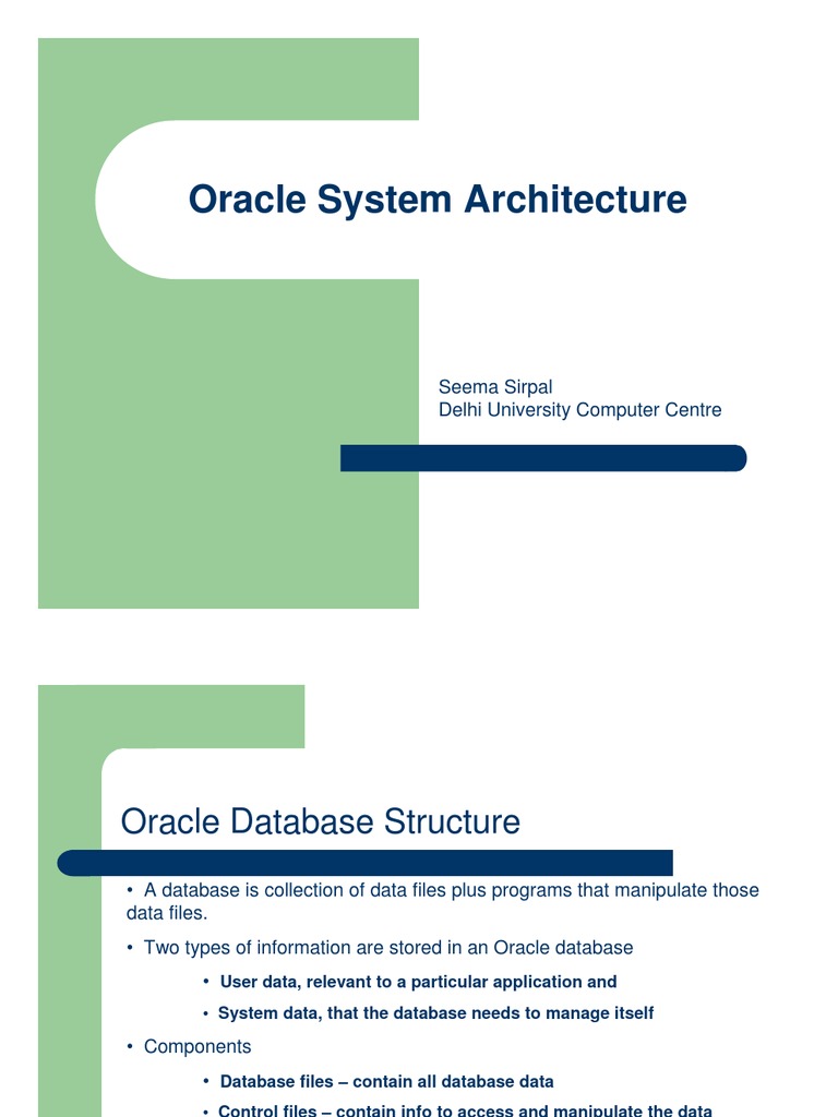 Oracle Database Architecture Overview | PDF